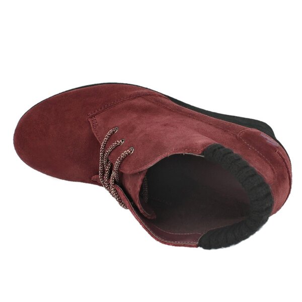 Damskie buty za kostkę LACOSTE LEREN 3 726srw0150fd8 kolor bordowy