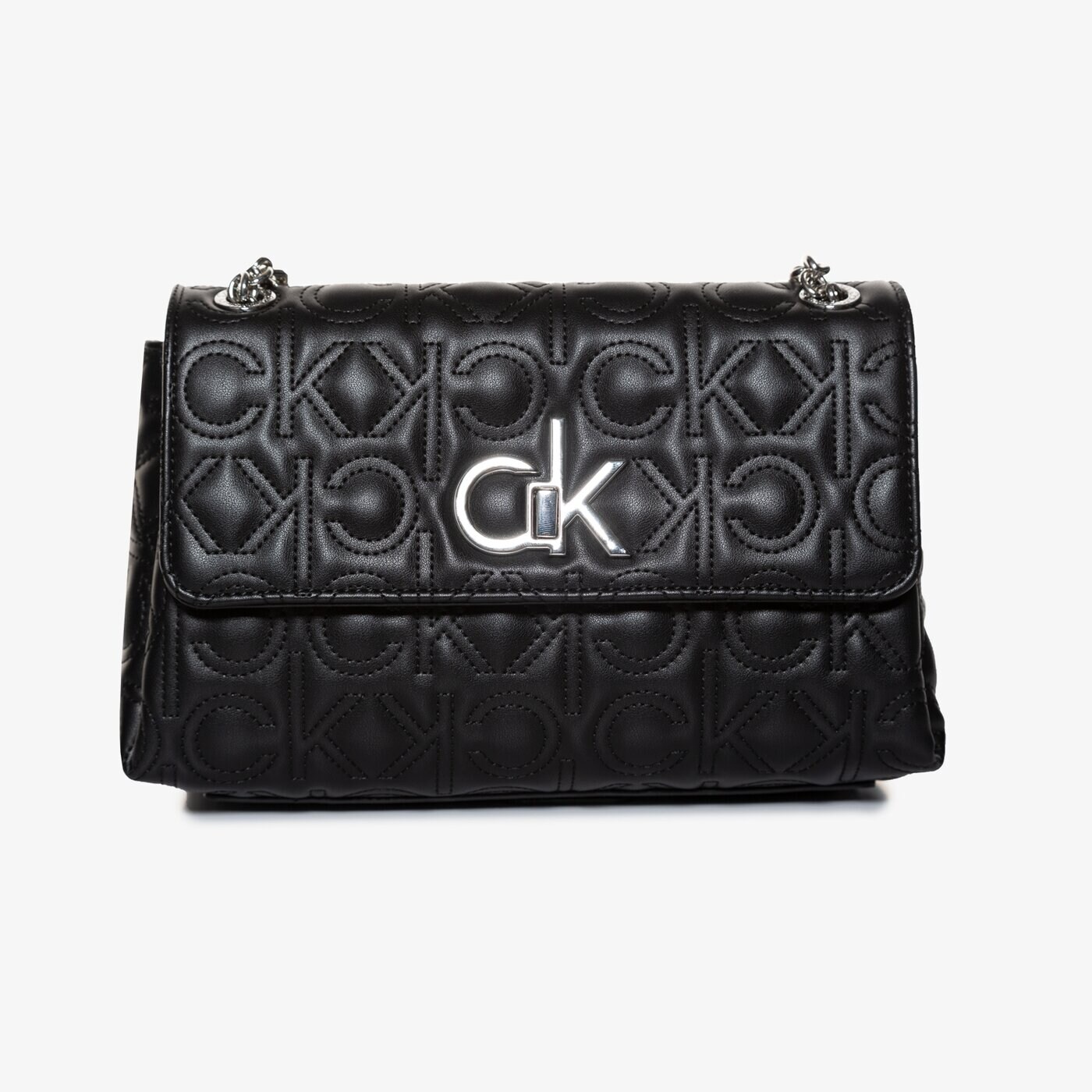 Damska torebka CALVIN KLEIN TOREBKA RE-LOCK EW CONV FLAP XBODY k60k608585bax kolor czarny