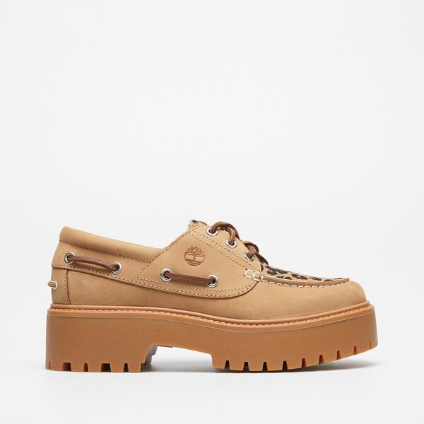 Damskie mokasyny i półbuty TIMBERLAND STONE STREET BOAT SHOE tb0a2gvfen31 kolor beżowy