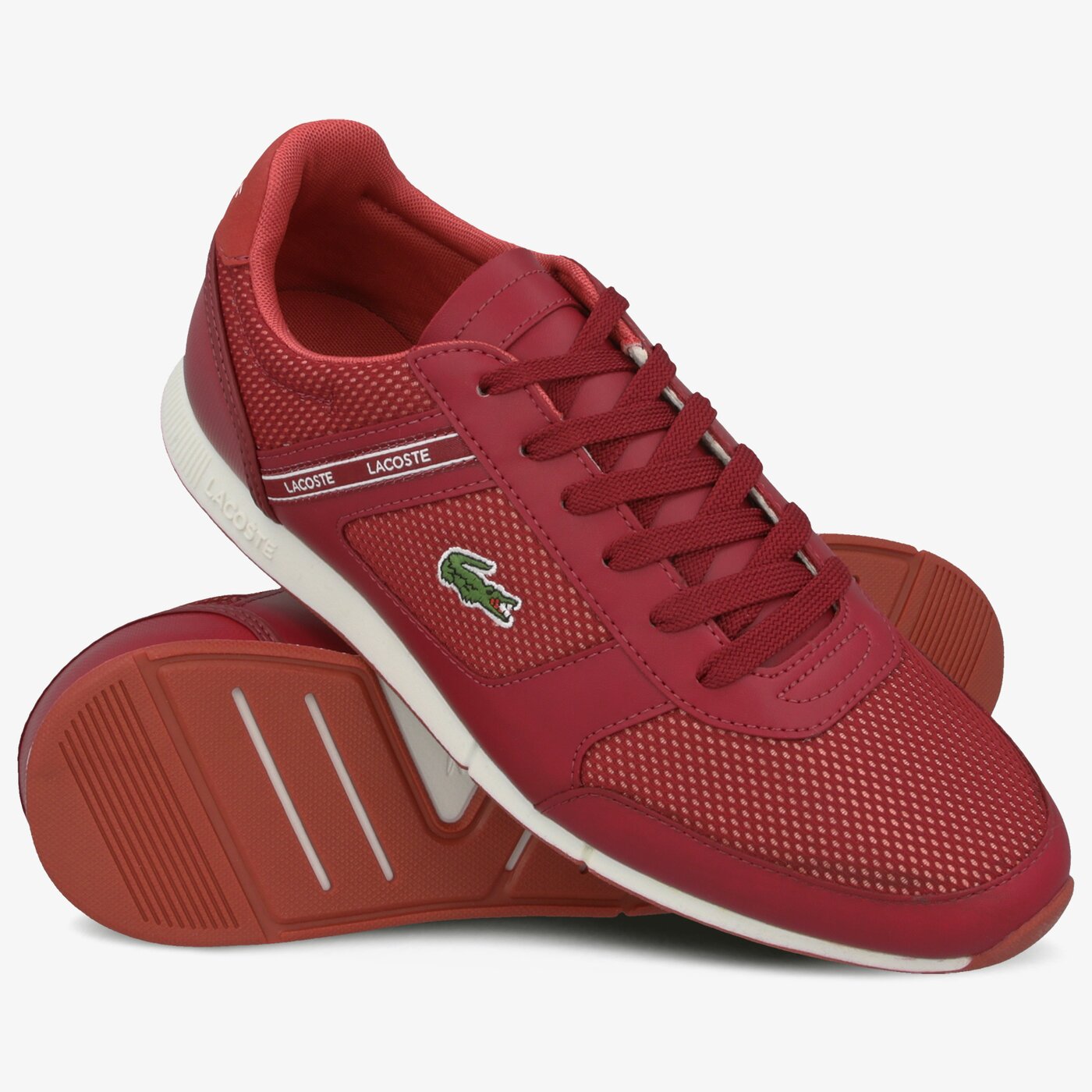 Męskie sneakersy (buty) LACOSTE MENERVA SPORT 120 1 739cma0015dr5 kolor czerwony