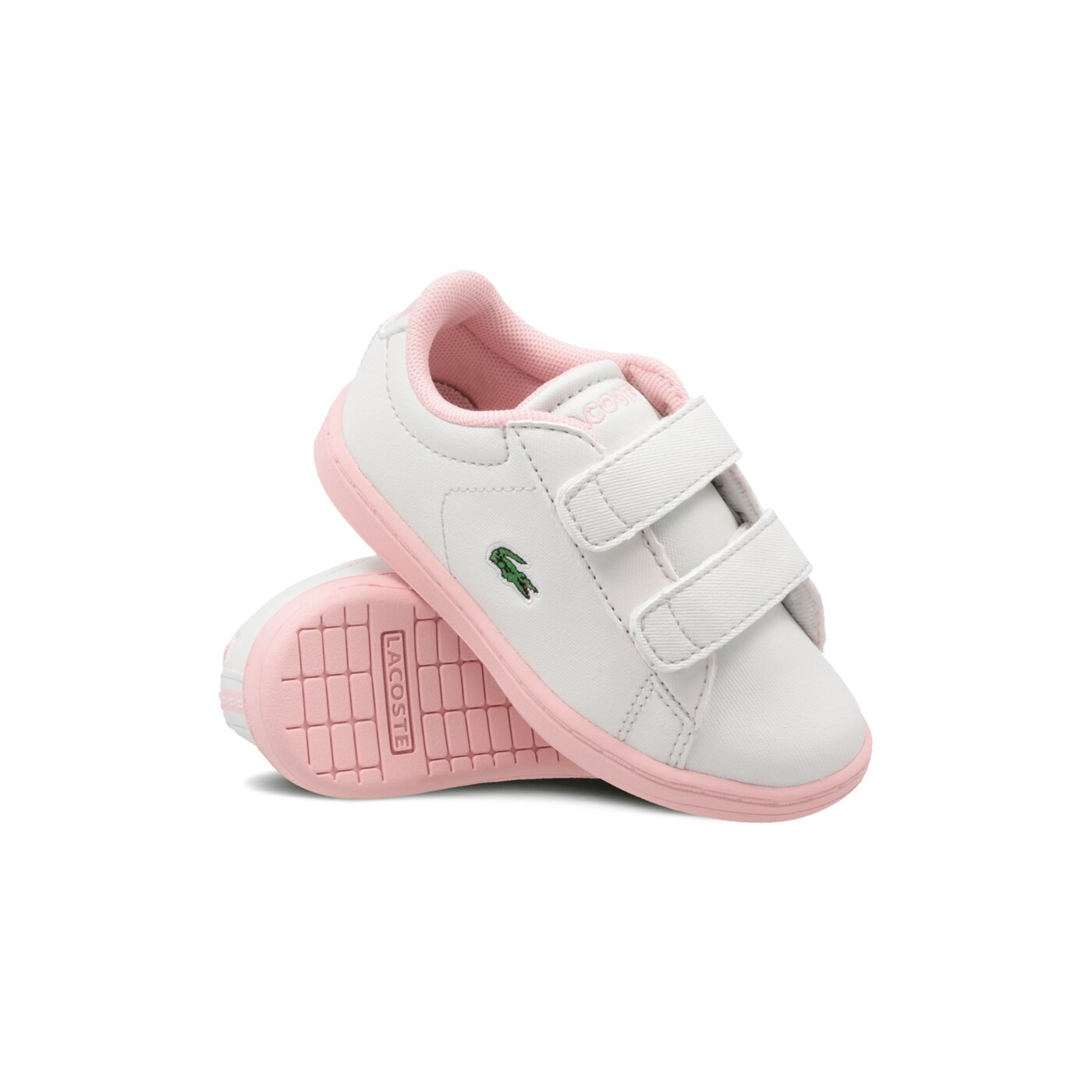 Dziecięce sneakersy (buty) LACOSTE CARNABY EVO STRAP 1191SUI 737sui0005uh1 kolor biały