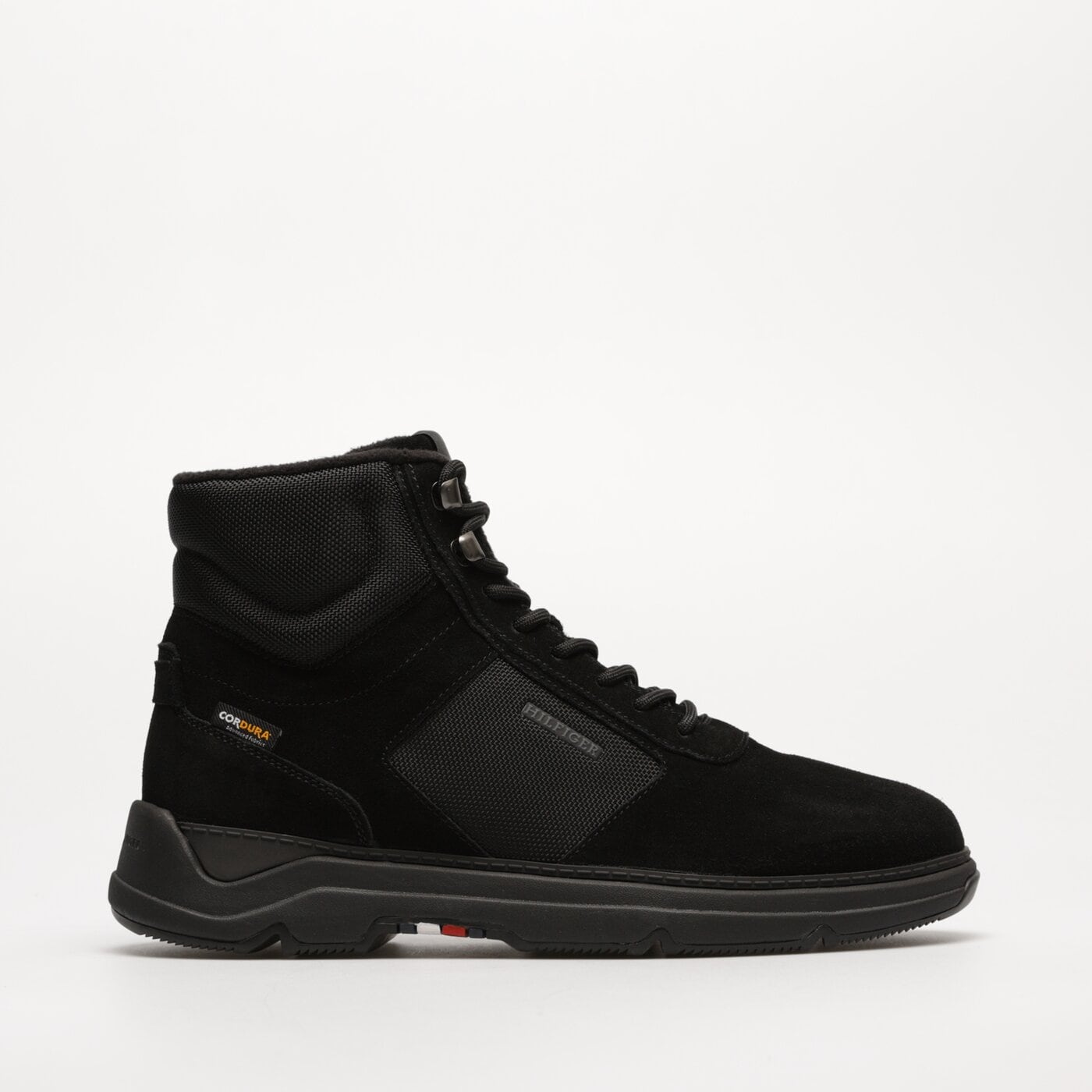 Męskie sneakersy (buty) TOMMY HILFIGER CORE W MIX CORDURA HYBRID BOOT fm0fm04807bds kolor czarny