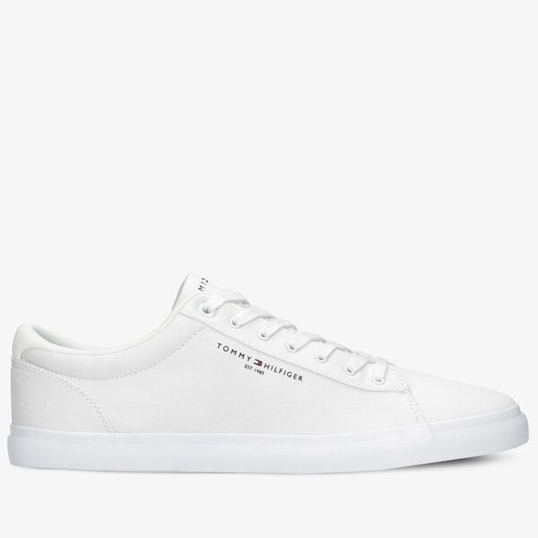 Męskie trampki TOMMY HILFIGER ESSENTIAL STRIPES TEXTILE VULC fm0fm03611ybr kolor biały