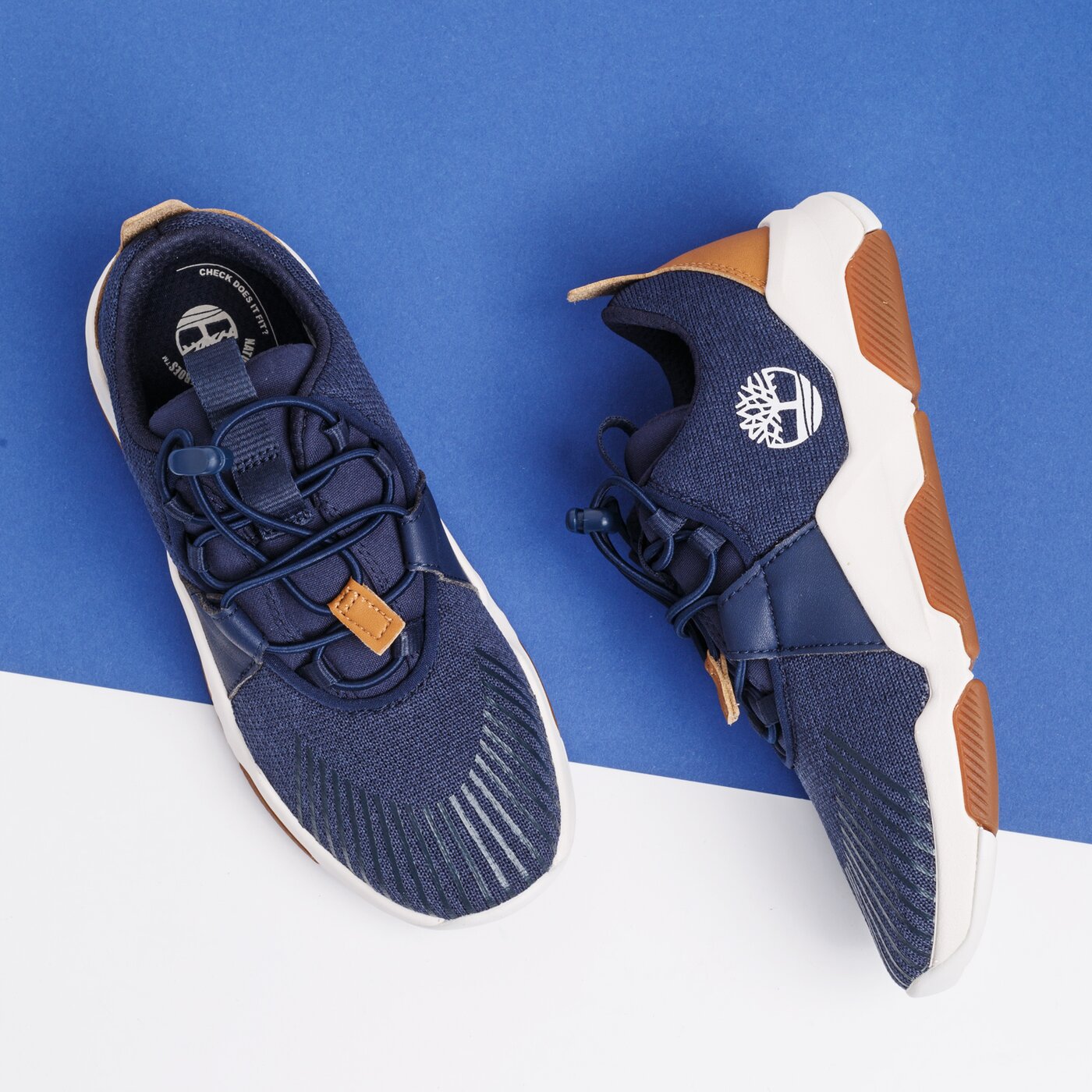 Dziecięce sneakersy (buty) TIMBERLAND EARTH RALLY FLEXIKNIT OX tb0a2dr50191 kolor granatowy