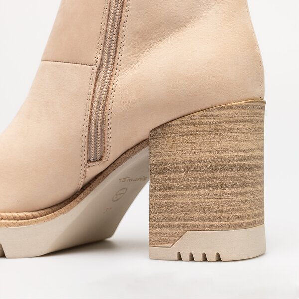 Damskie botki / sztyblety TAMARIS BOOTS 90 IVORY 1-1-25411-29-418 kolor beżowy