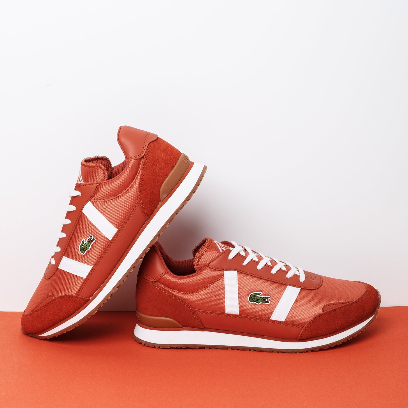 Męskie sneakersy (buty) LACOSTE PARTNER 120 4 SMA 739sma0047abx kolor pomarańczowy