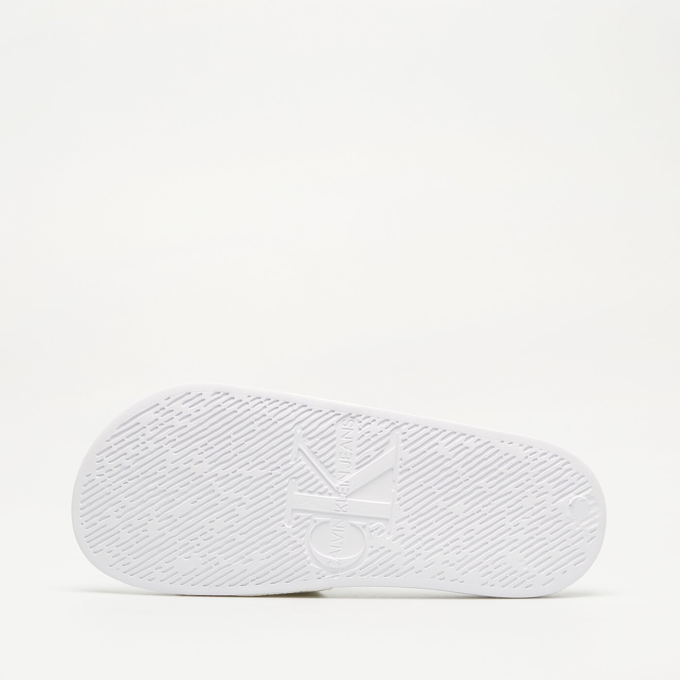 Damskie klapki CALVIN KLEIN SLIDE MONOGRAM CO yw0yw0010301w kolor biały