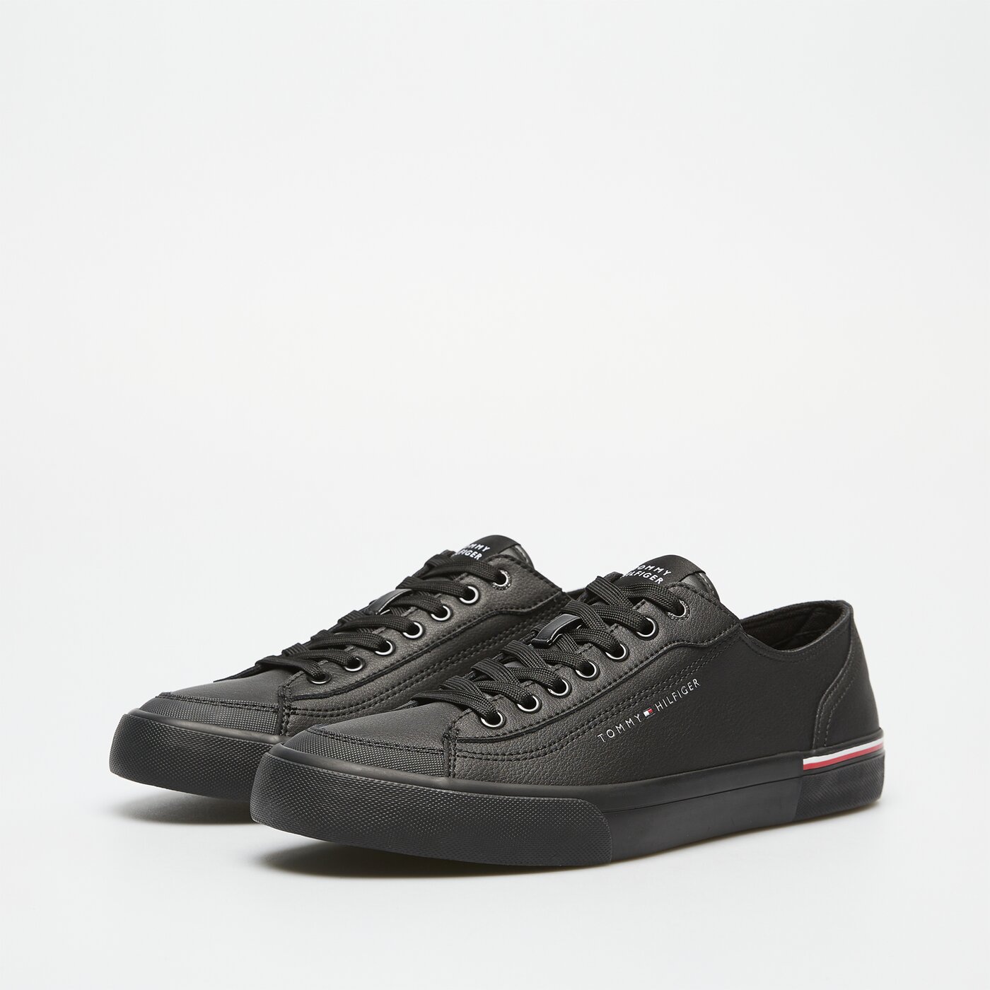 Męskie trampki TOMMY HILFIGER CORPORATE VULC LEATHER fm0fm04953bds kolor czarny