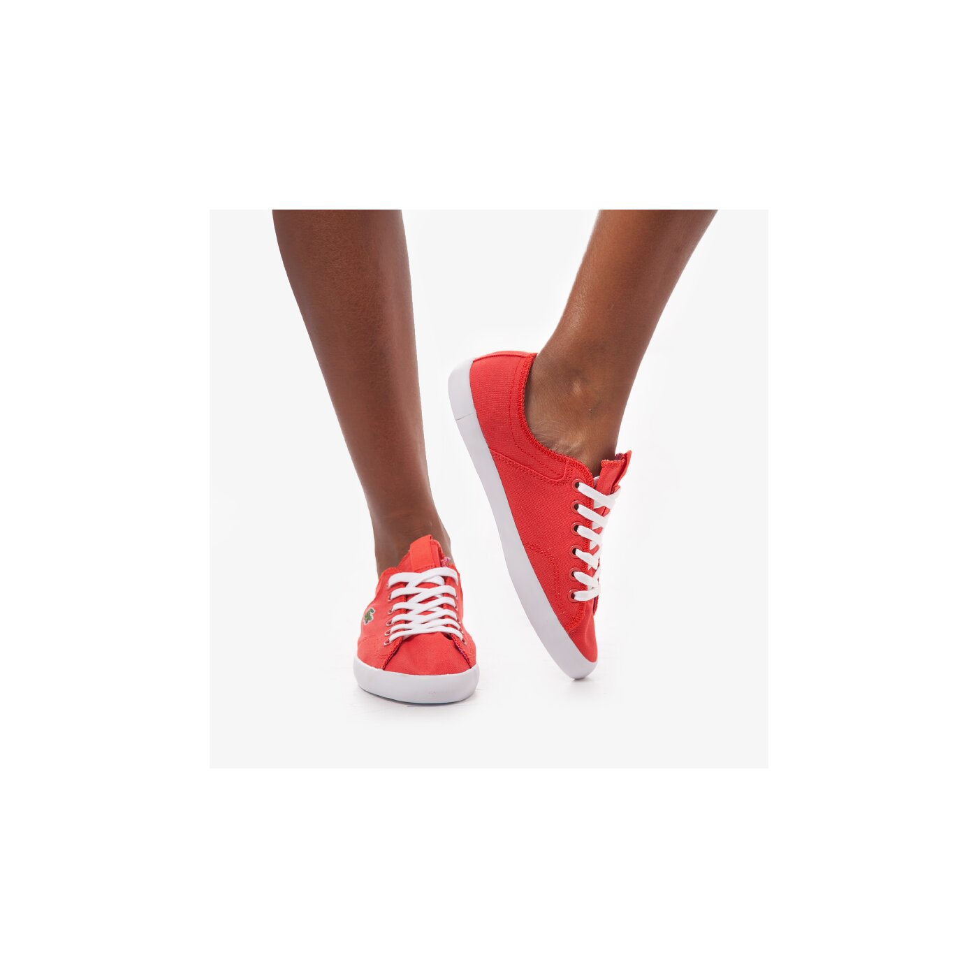 Damskie sneakersy (buty) LACOSTE RAMER SLEEK RES 729spw1023rr1 kolor czerwony