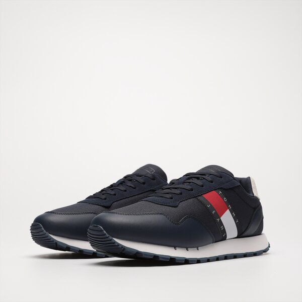 Męskie sneakersy (buty) TOMMY HILFIGER TOMMY JEANS RETRO RUNNER ESS em0em01081c87 kolor granatowy