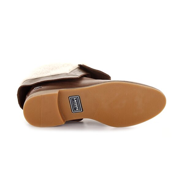Damskie botki / sztyblety LACOSTE SERENAC 724clw0032078 kolor brązowy