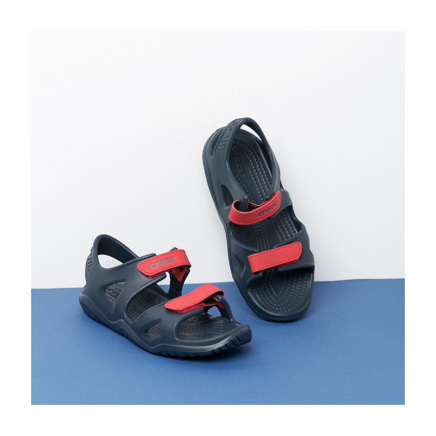 Dziecięce sandały / klapki CROCS SWIFTWATER RIVER SANDAL K 2049884bak kolor granatowy
