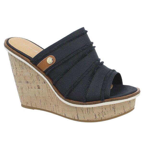Damskie sandały TOMMY HILFIGER IVANA 4D  fw56818645403 kolor granatowy