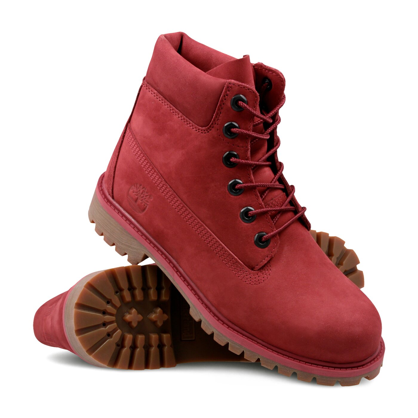 Dziecięce trapery TIMBERLAND PREMIUM 6 INCH WP BOOT  a1vck kolor czerwony