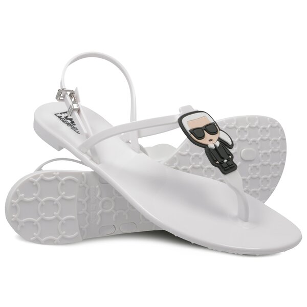 Damskie sandały KARL LAGERFELD JELLY KARL IKONIC SLING kl80002v11 kolor biały