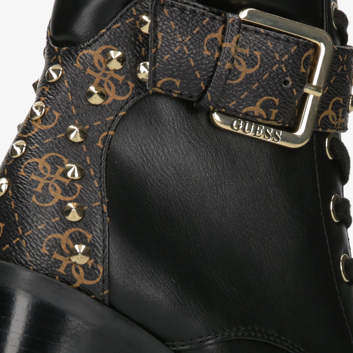 Damskie botki / sztyblety GUESS MEGGANE fl8me2fal10blkbr kolor czarny