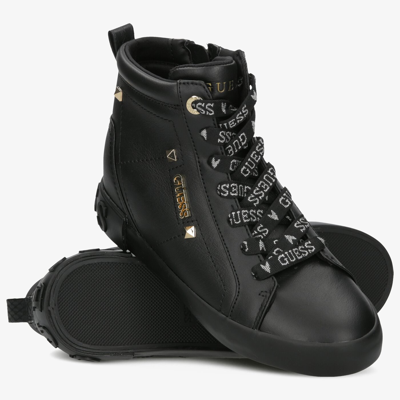 Damskie trampki GUESS PORTLY fl5porlea12black kolor czarny