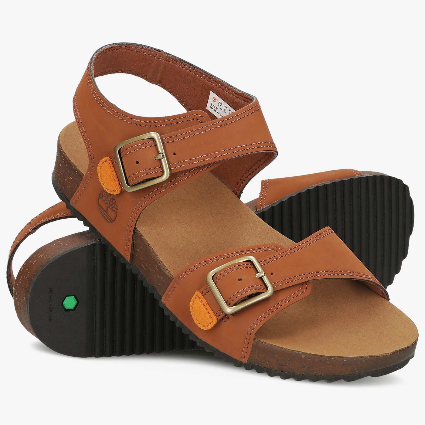 Dziecięce sandały / klapki TIMBERLAND CASTLE ISLAND 2 STRAP tb0a4339f131 kolor brązowy