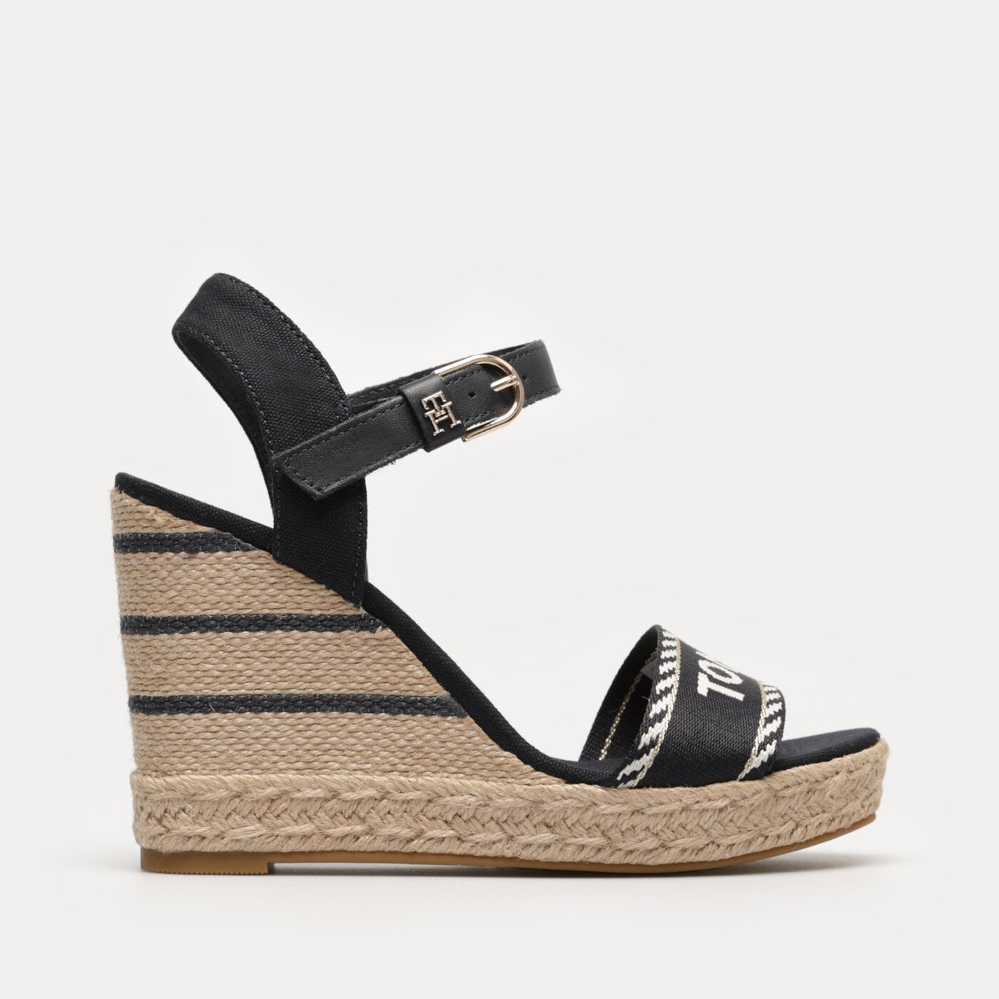 Damskie szpilki / czółenka TOMMY HILFIGER SEASONAL WEBBING WEDGE fw0fw07088dw6 kolor granatowy