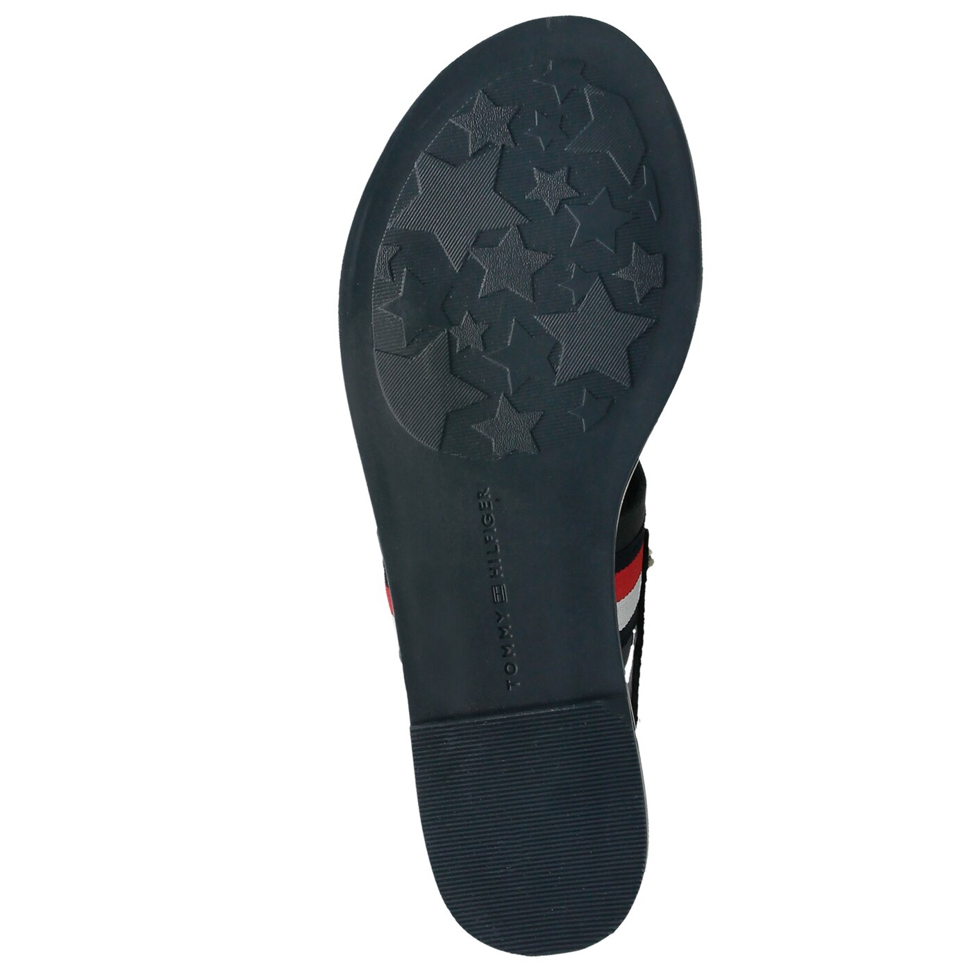 Damskie sandały TOMMY HILFIGER CORPORATE RIBBON FLAT SANDAL fw0fw02811403 kolor granatowy