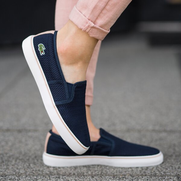 Damskie sneakersy (buty) LACOSTE GAZON 217 1 733caw1061003 kolor granatowy