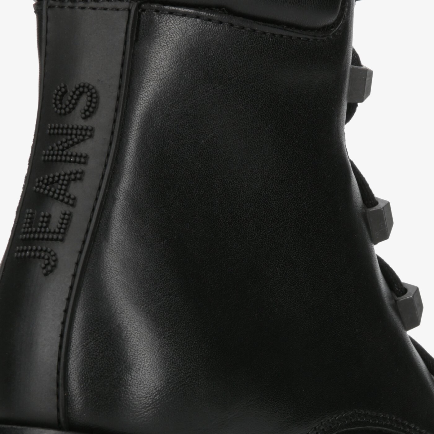 Damskie botki / sztyblety TOMMY HILFIGER PIN LOGO LACE UP BOOT en0en00697beh kolor czarny