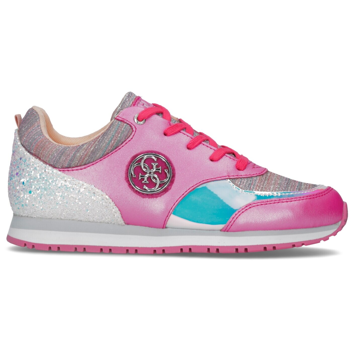 Damskie sneakersy (buty) GUESS REETA flrea1pat12pink kolor różowy