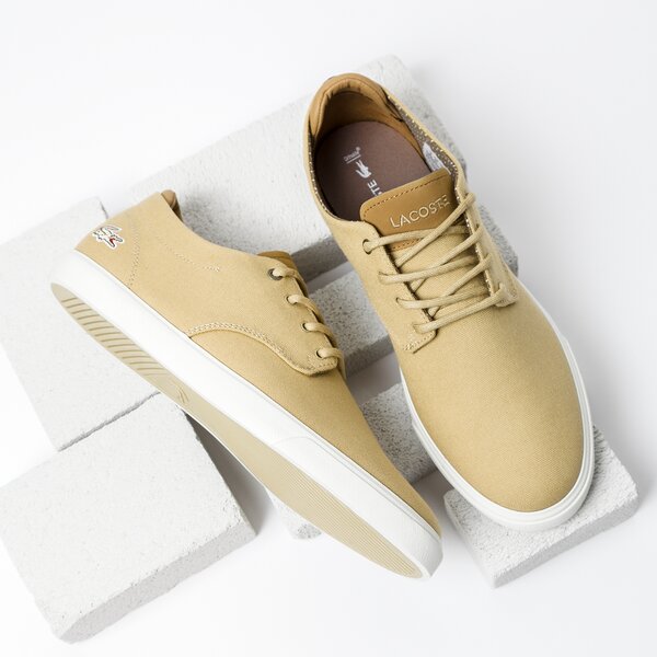 Męskie trampki LACOSTE ESPARRE 118 4 735cam00254d8 kolor beżowy
