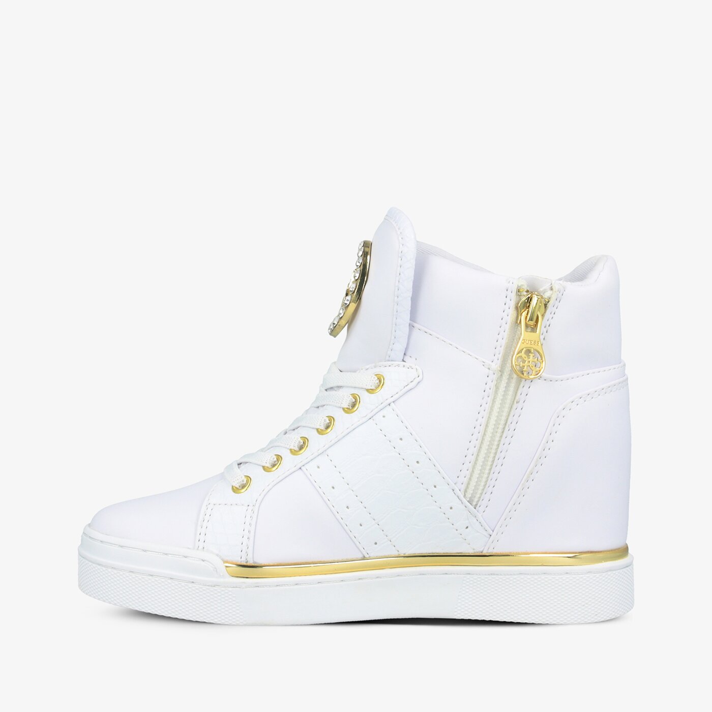 Damskie trampki GUESS FREETA fl5freele12white kolor biały