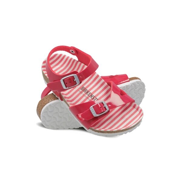 Dziecięce sandały / klapki BIRKENSTOCK RIO NAUTICAL STRIPES RED 1012719 kolor czerwony