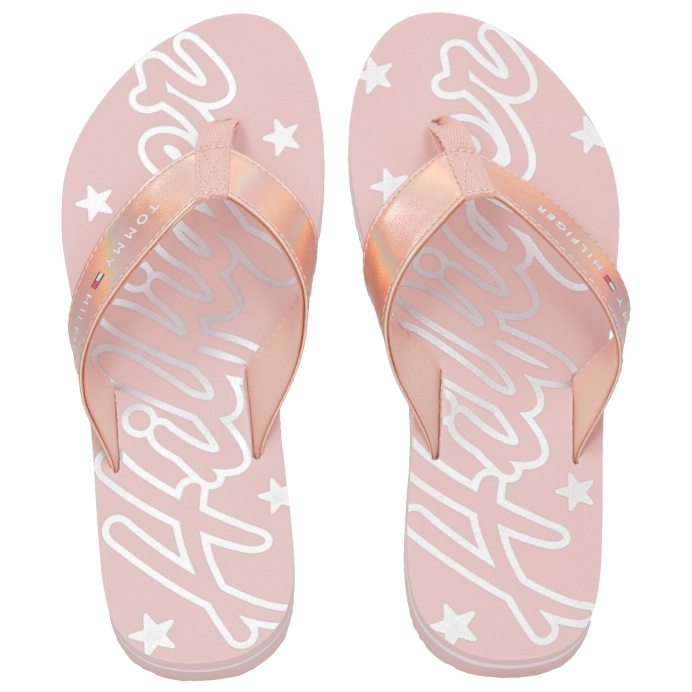 Damskie klapki TOMMY HILFIGER MIRROR SPARKLE BEACH SANDAL fw0fw02955502 kolor złoty