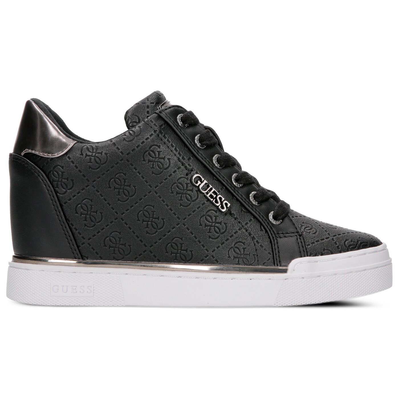 Damskie sneakersy (buty) GUESS FLOWURS fl5fwufal12black kolor czarny