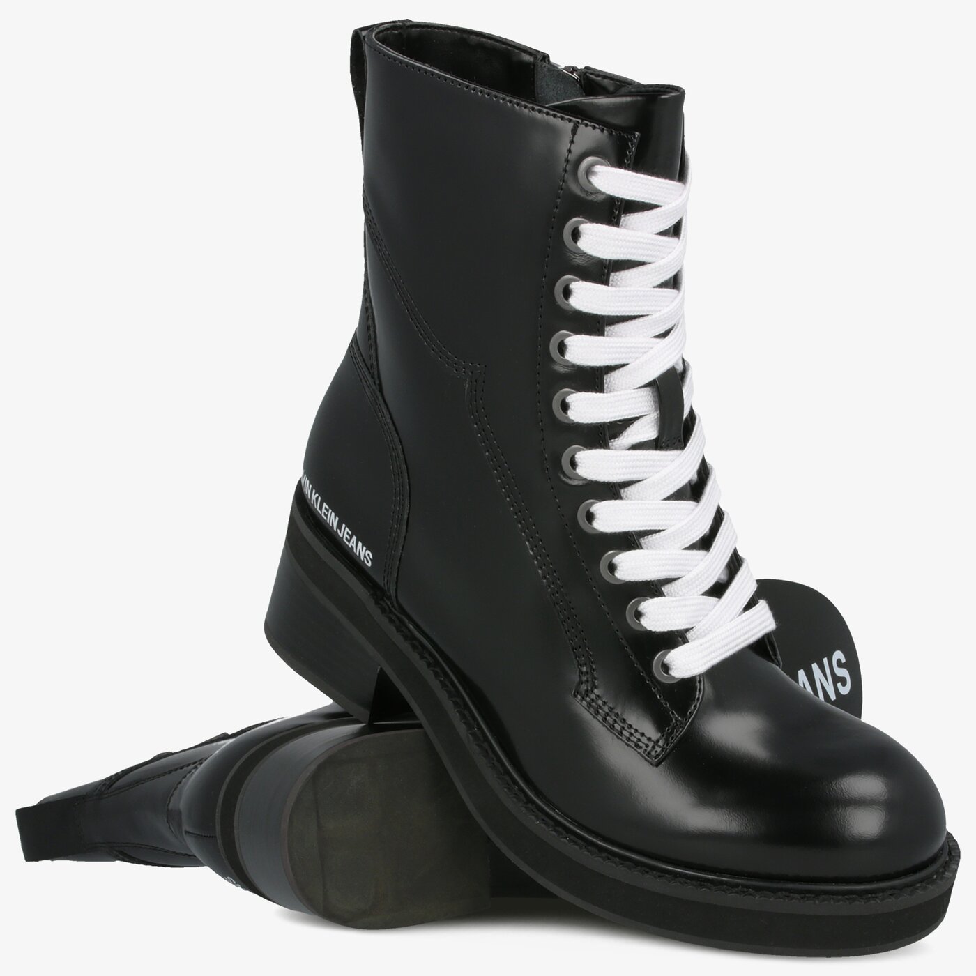 Damskie botki / sztyblety CALVIN KLEIN EBBA r0762blk kolor czarny