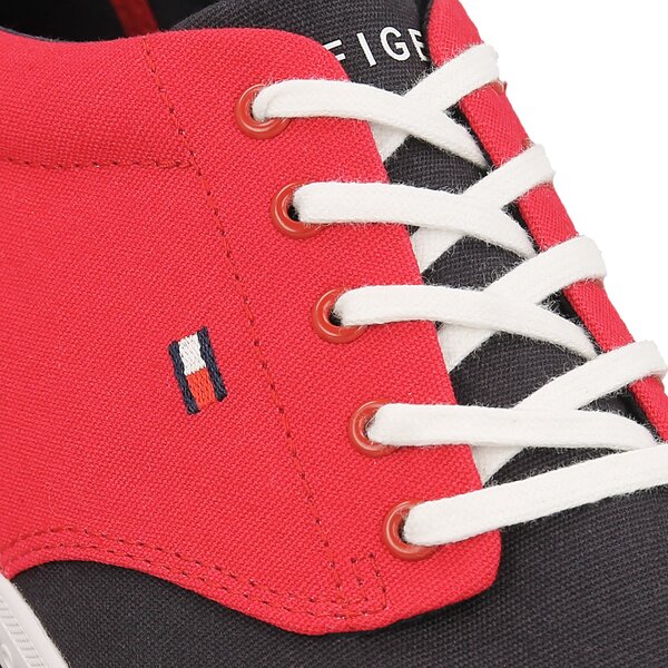 Męskie trampki TOMMY HILFIGER H2285OWELL 3D1 fm0fm00412611 kolor czerwony