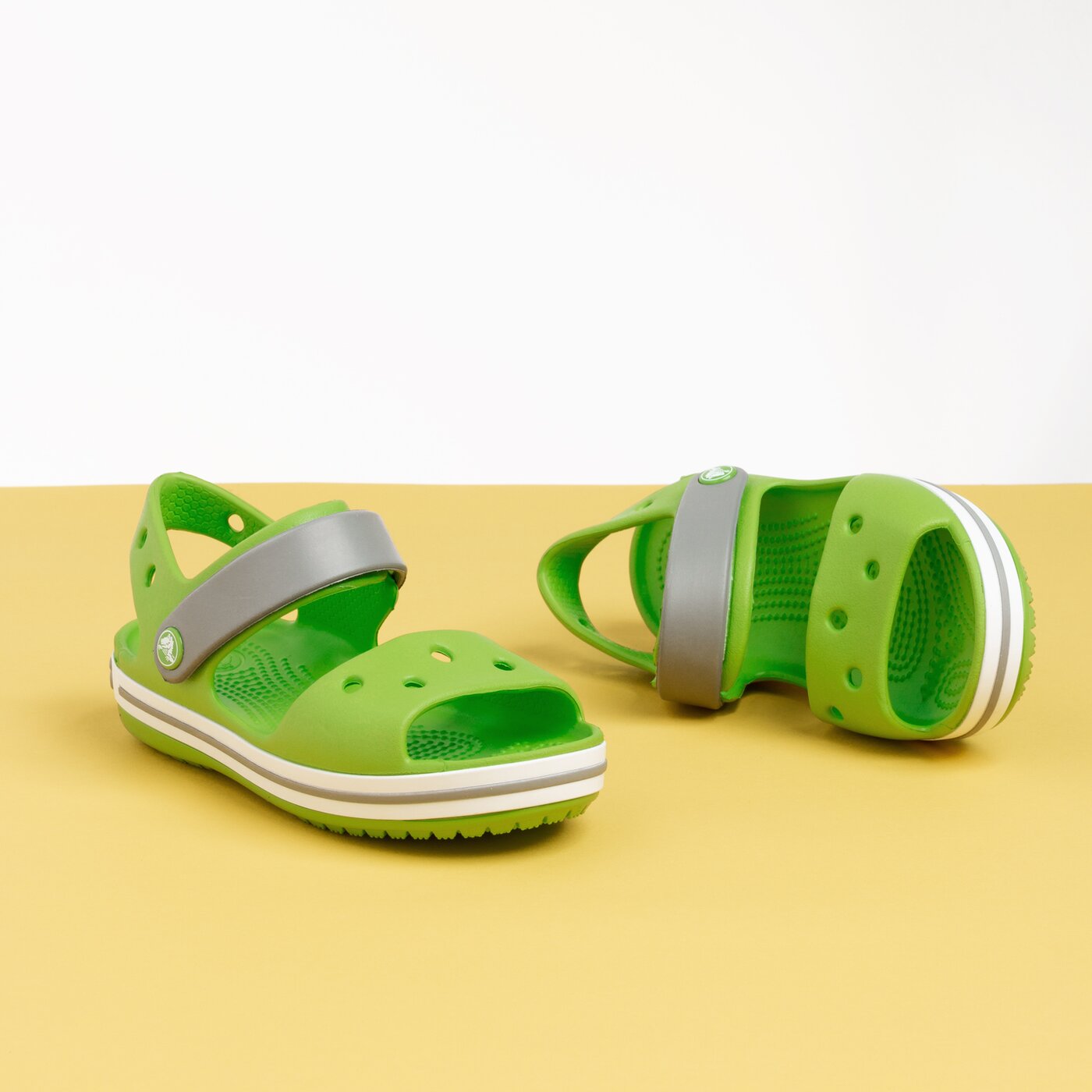 Dziecięce sandały / klapki CROCS CROCBAND SANDAL KIDS 128563k9i kolor zielony