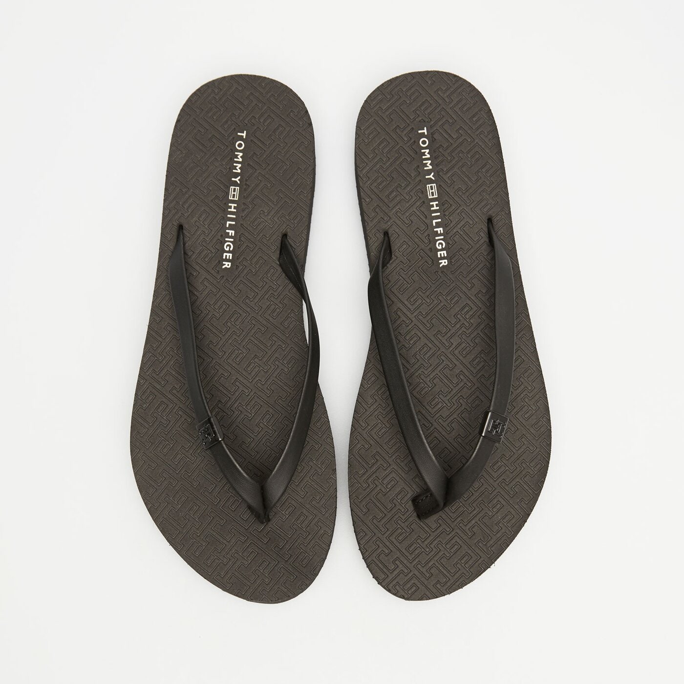 Damskie klapki TOMMY HILFIGER MONOGRAM BEACH SANDAL fw0fw07854bds kolor czarny