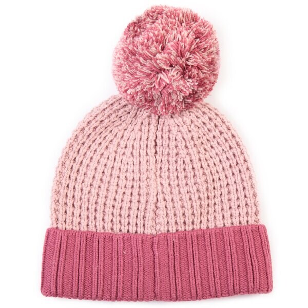Damska czapka zimowa TIMBERLAND CZAPKA WAFFLE KNIT POM BEANIE j1805695 kolor różowy