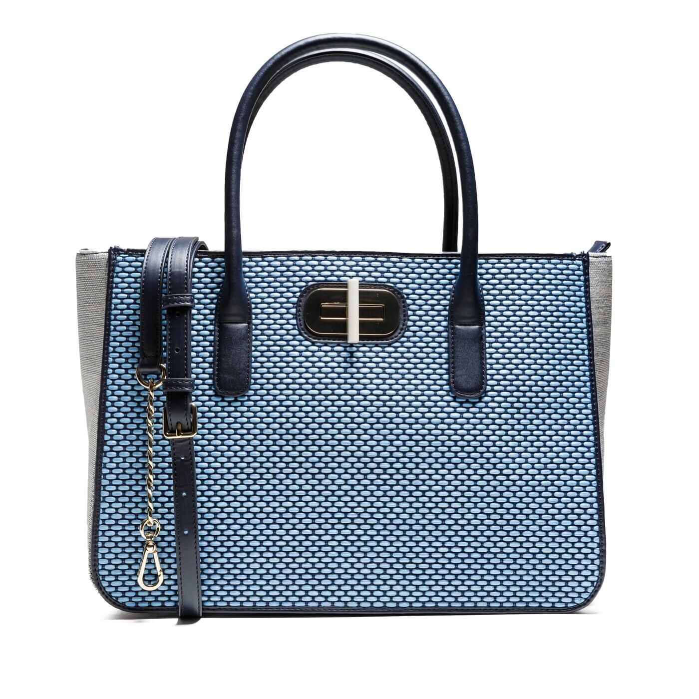 Damska torebka TOMMY HILFIGER TOREBKA TURN LO CK SATCHEL aw0aw04098906 kolor granatowy