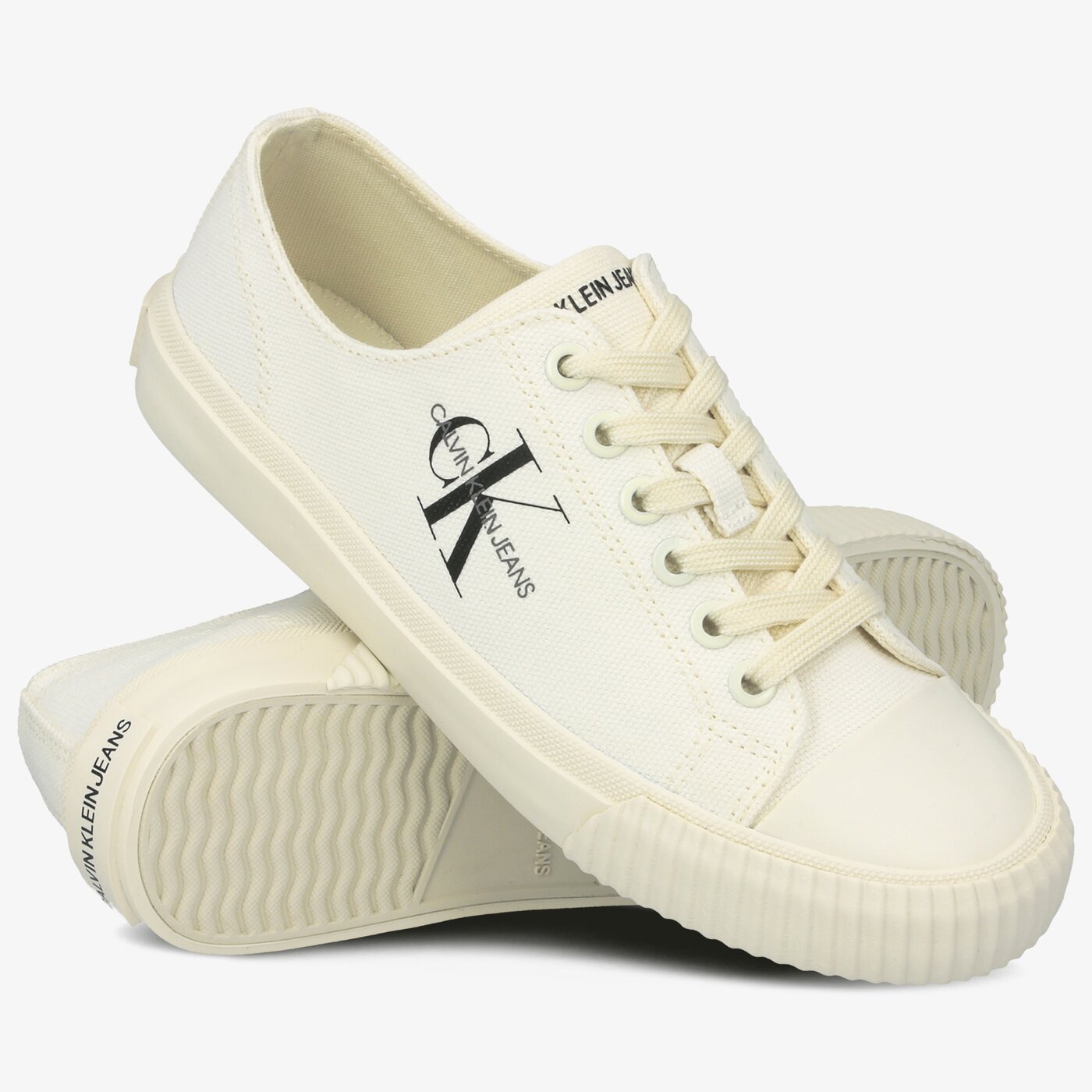 Damskie trampki CALVIN KLEIN IRELAND r7799biw kolor biały