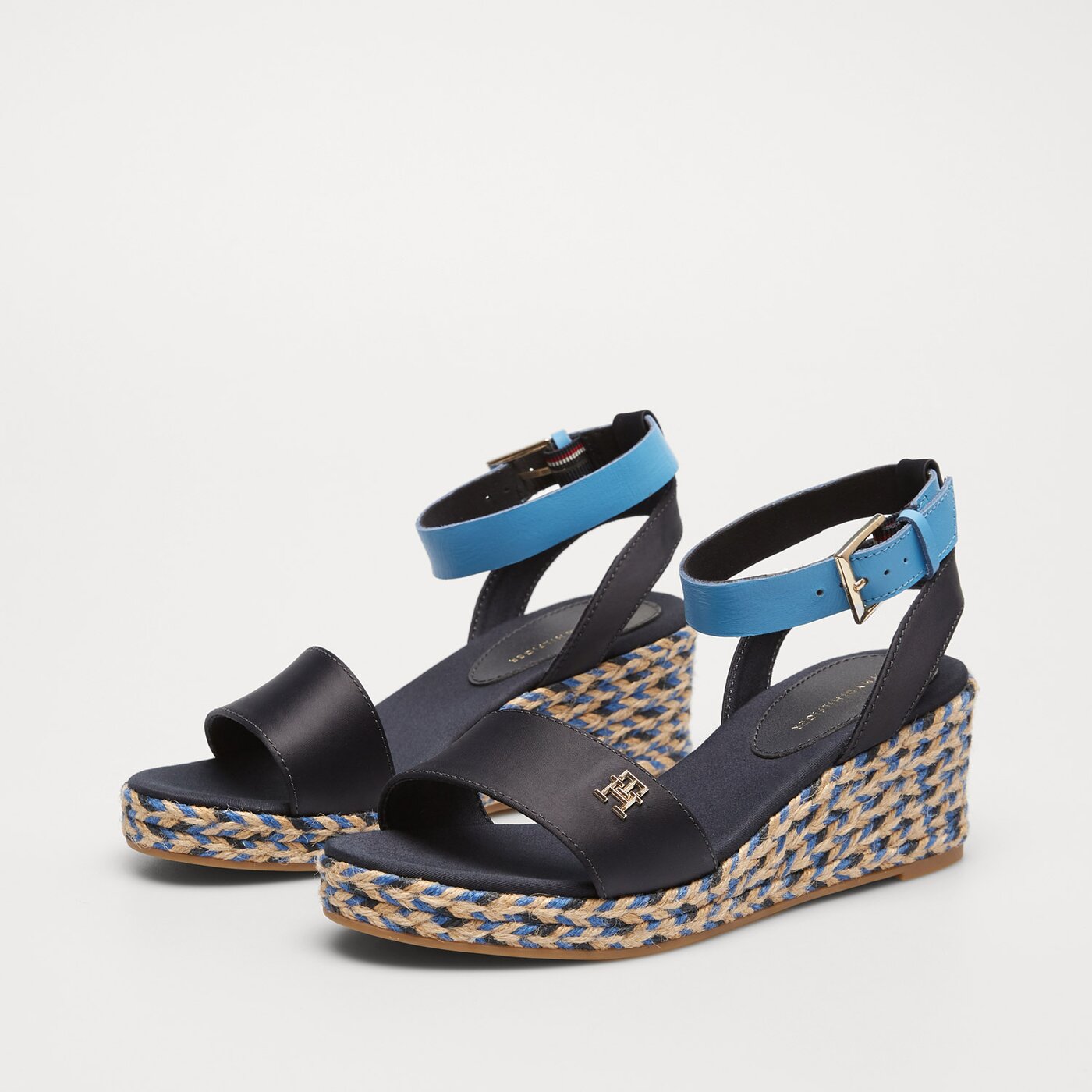 Damskie szpilki / czółenka TOMMY HILFIGER COLORFUL WEDGE SATIN SANDAL fw0fw079130g3 kolor multicolor