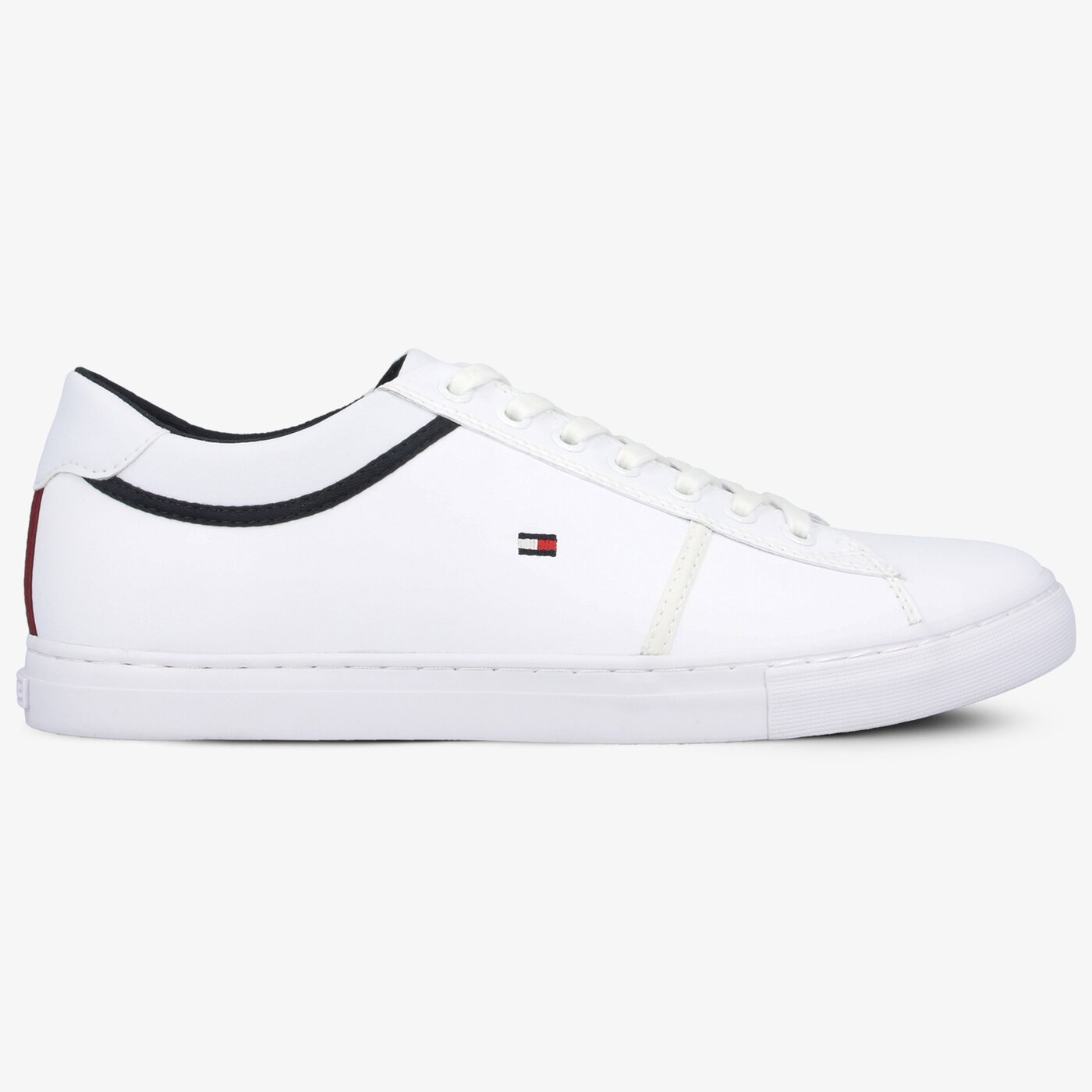 Męskie trampki TOMMY HILFIGER ESSENTIAL LEATHER SNEAKER fm0fm02681ybs kolor biały