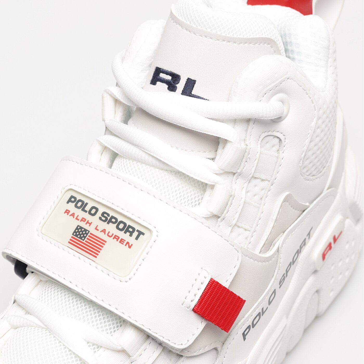 Męskie sneakersy (buty) POLO RL PS100 SNEAKERS HIGH TOP LACE 809846179001 kolor biały