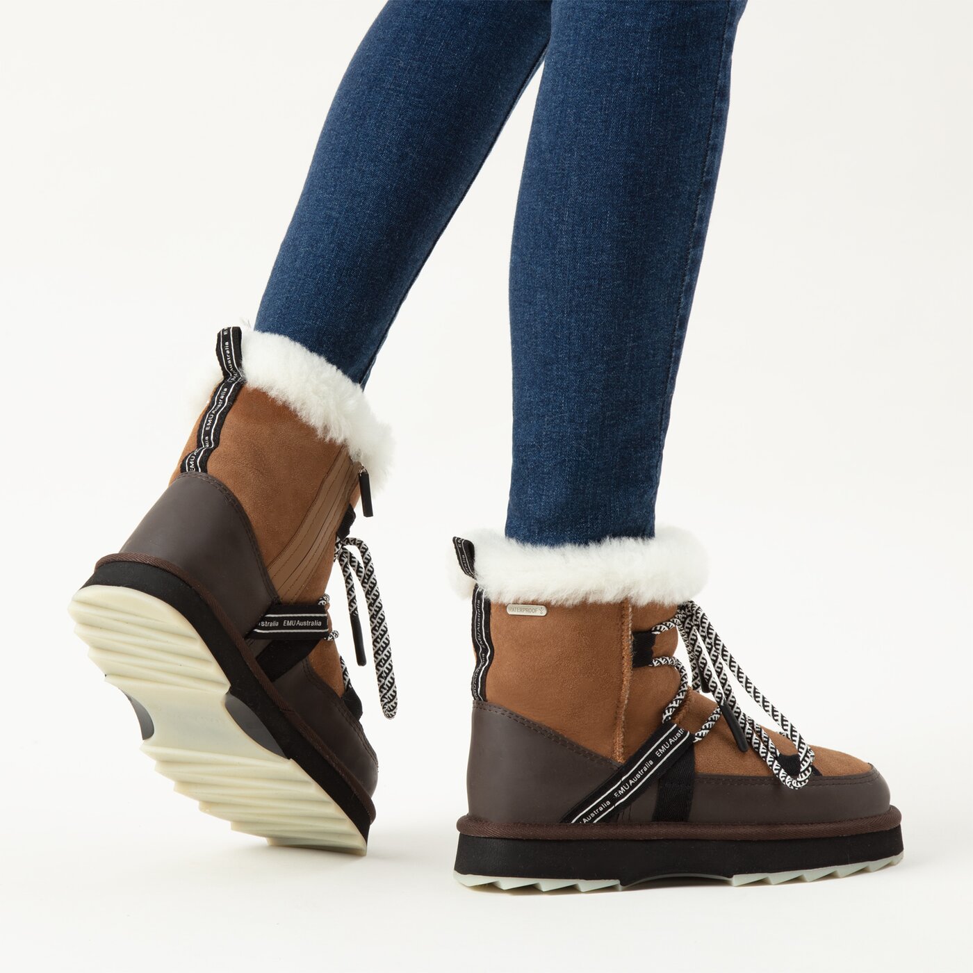 Damskie śniegowce EMU AUSTRALIA BLURRED w12641chestnut kolor brązowy