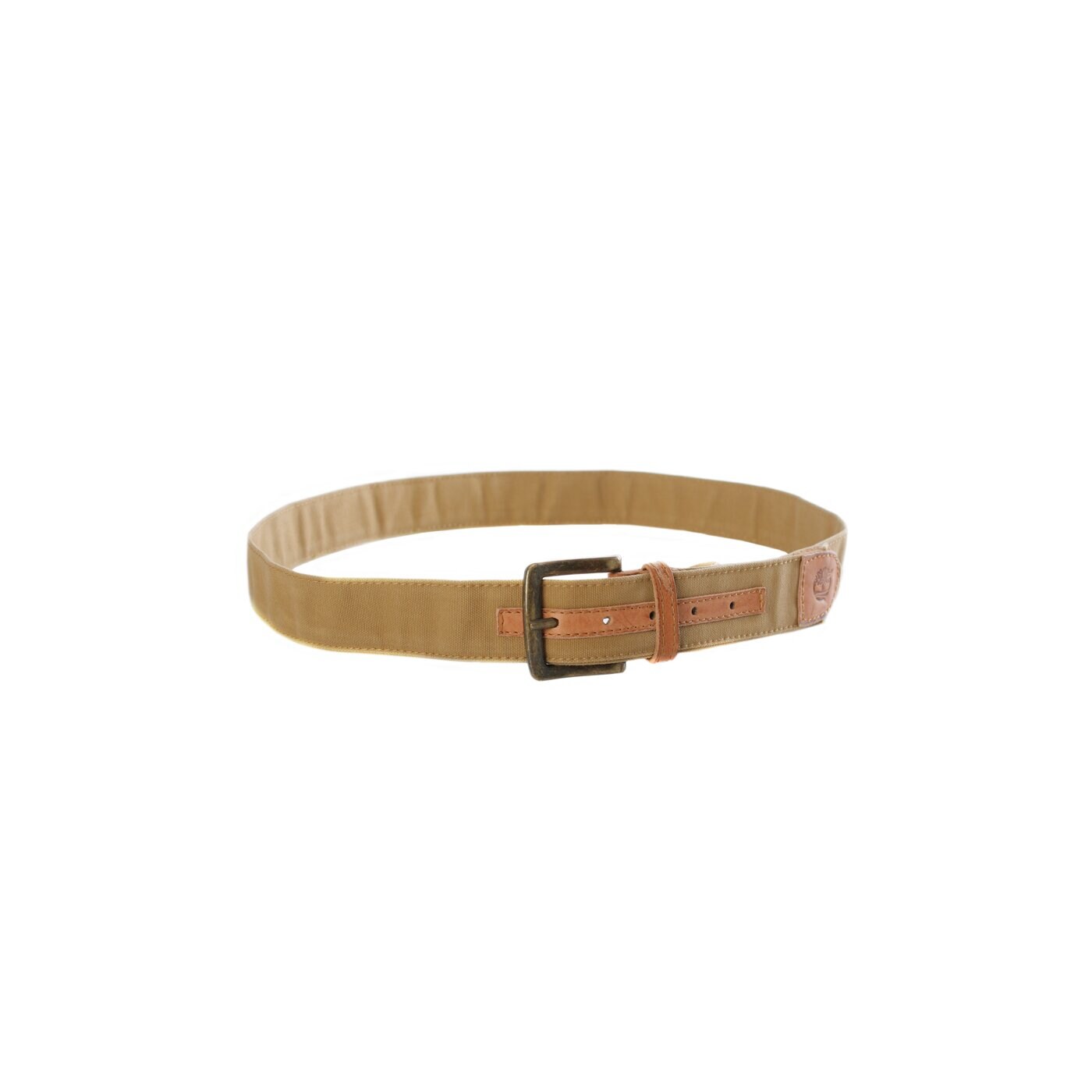 Męski pasek do spodni TIMBERLAND PASEK MAN CANVAS LEATHER BELT m2716918 kolor beżowy
