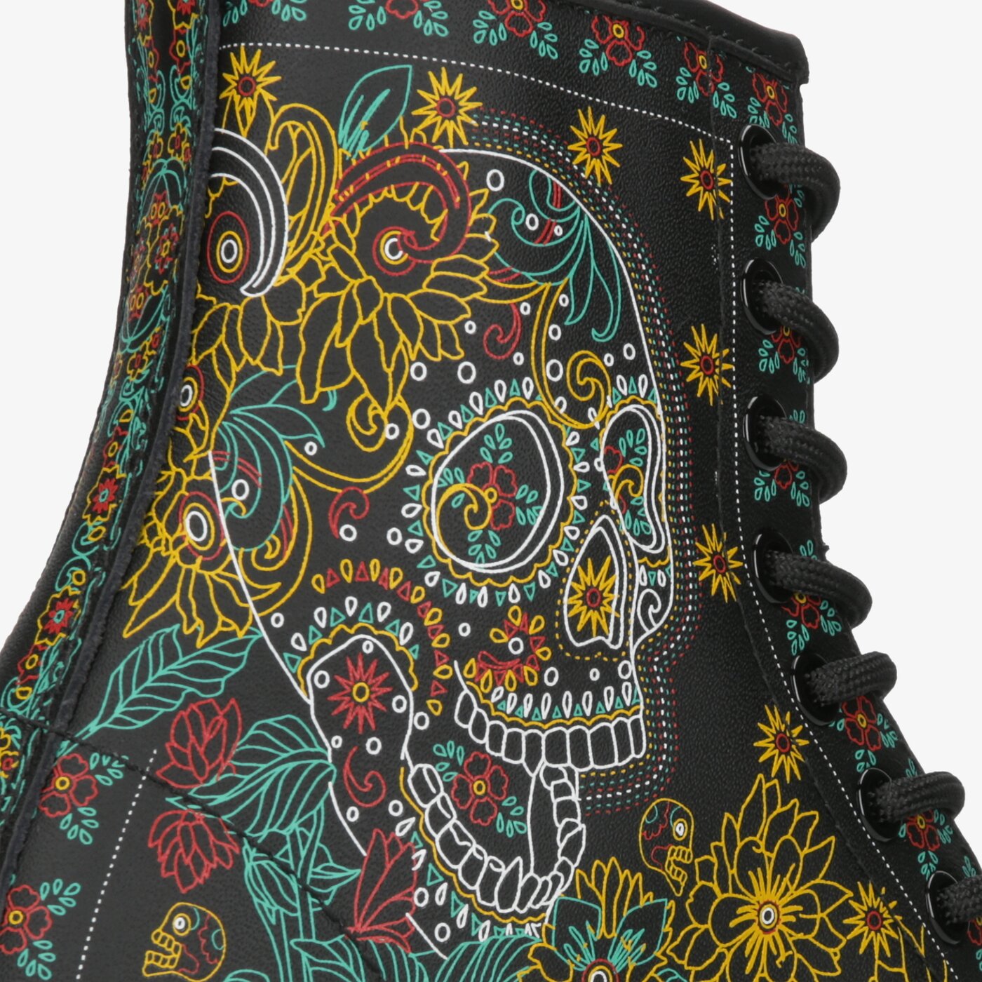 Damskie botki / sztyblety DR MARTENS 1460 SKULL8 EYE BOOT 25377102 kolor czarny