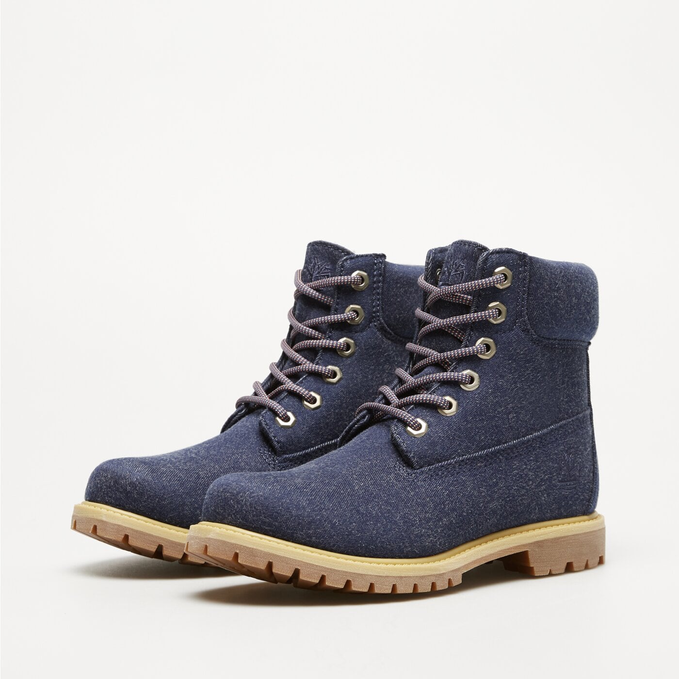 Damskie botki / sztyblety TIMBERLAND PREMIUM 6 INCH LACE UP BOOT tb0a2pj6ep41 kolor granatowy