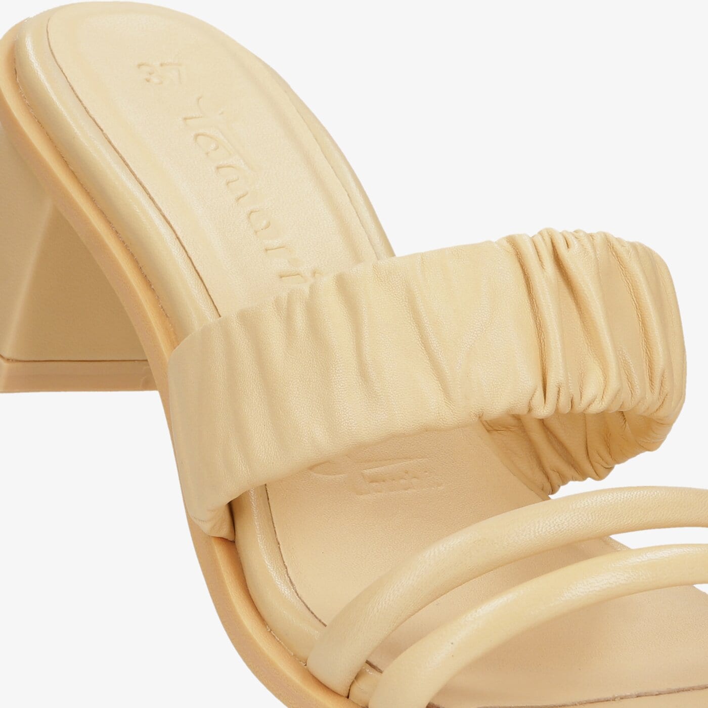 Damskie klapki TAMARIS SLIDES HEEL  2721028651 kolor żółty