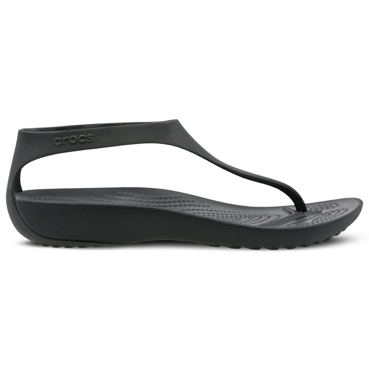 Damskie sandały CROCS SERENA FLIP #205468060# kolor czarny