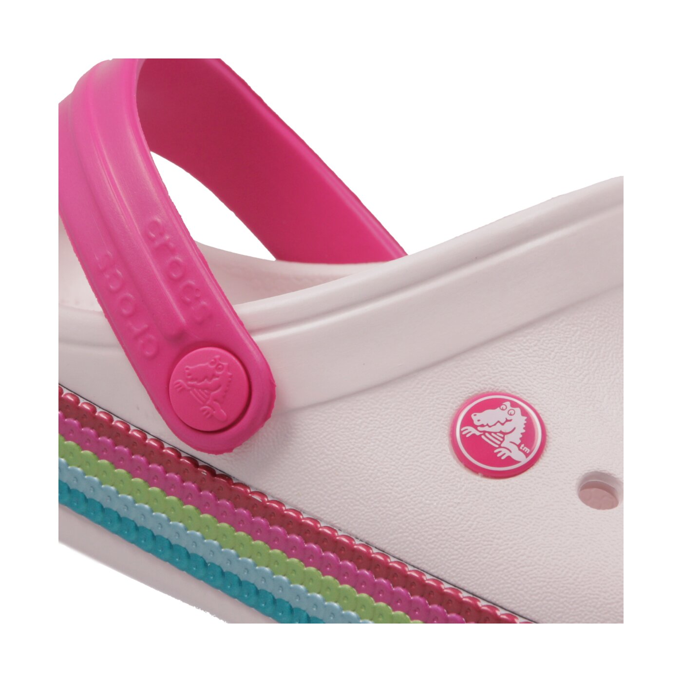 Dziecięce sandały / klapki CROCS CROCBAND SEQUIN BAND CLOG K 2055256pii kolor różowy