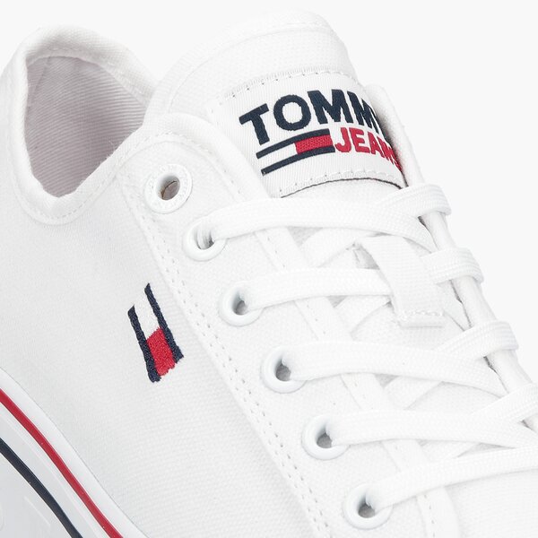 Damskie trampki TOMMY HILFIGER TOMMY JEANS FLATFORM VULC en0en01423ybr kolor biały